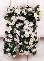 Искусственные цветы / Свисающие фиалки в вазоне / Букет цветов / Искусственные растения / Декор для дома / Белый