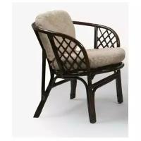 Кресло из натурального ротанга с подушкой Багама, цвет венге