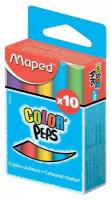 Мелки Мел Maped COLORPEPS цветной, круглый, без грязи, 10 цветов, 593501