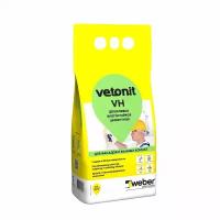 Шпатлевка финишная для внутренних и наружных работ Vetonit VH, влагостойкая, белая, 5 кг