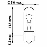 Автолампа накаливания PHILIPS 13516CP W2x4 6d