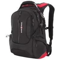 SwissGear Рюкзак SWISSGEAR, 15”, черный/красный, полиэстер 1200D, 36х17х50 см, 30 л