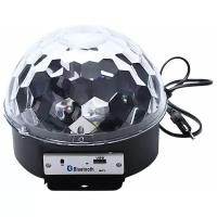 Новогодний музыкальный светодиодный диско-шар Magic Ball с пультом, bluetooth, использование USB флешки