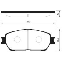 Колодки дисковые п. для toyota camry v40 2.4 06 Sangsin SP1372