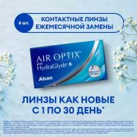 Контактные линзы Alcon Air Optix Plus HydraGlyde, 6 шт