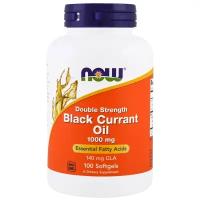 Капсулы NOW Black Currant Oil Double Strength 1000 мг, 230 г, 1000 мг, 100 шт