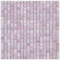 N38 Мозаика одноцветная чип 15 стекло Alma Mono Color розовый квадрат глянцевый