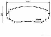 Колодки тормозные передние к-кт, 8DB355012351 HELLA 8DB 355 012-351