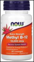 Пастилки NOW Methyl B-12, 50 г, 10000 МЕ, 60 шт