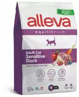 Сухой корм для кошек Alleva Equilibrium, при чувствительном пищеварении, с уткой