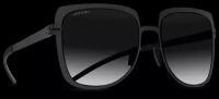 Титановые солнцезащитные очки GRESSO Bertha - квадратные / черные