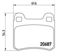 Колодки тормозные для автомобилей Mercedes E (W124) (84-) дисковые задние PF 4055 TRIALLI