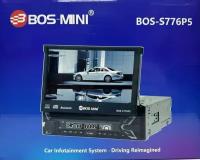 Автомагнитола 1 DIN BOS-MIN BOS-S776P5 с выдвижным экраном