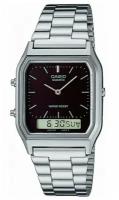 Наручные часы CASIO Vintage Часы наручные электронные Casio Collection Retro AQ-230A-1D, черный, серебряный