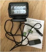 Фара-искатель 12V 50W (LED) с д/у Черный (на магните) / Фароискатель / Прожектор / Для охоты / Для джипа