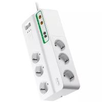 Сетевой фильтр APC by Schneider Electric PMH63VT-RS, 6 розеток, 3 м, с/з, 10А / 2300 Вт белый