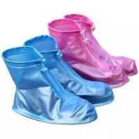 Защитные многоразовые чехлы пончи с подошвой для обуви от дождя и грязи