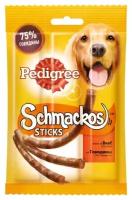 Лакомство для взрослых собак Pedigree Schmackos мясные палочки из говядины, 33г, 2 шт