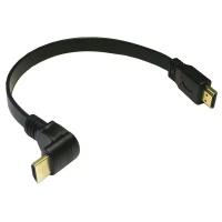 Кабель PALMEXX HDMI (m) - HDMI (m, угловой) плоский, HDMI1.4, длина 30см, тип 1