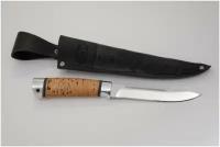 Нож охотничий, туристический «Сталкер» Н58, сталь ЭИ-107, рукоять: дюраль, береста