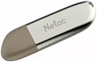 Флешка Netac U352 USB 2.0 64 ГБ, 1 шт., серебристый/коричневый