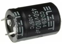 Конденсатор 100/450V d22 h31 105C жесткие выводы