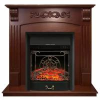 Угловой электрокамин Royal Flame Sorrento с очагом Majestic FX Black орех