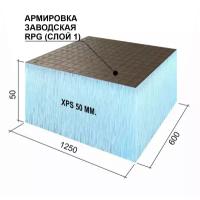 Теплоизоляционная панель Basic с односторонним армированием Ruspanel XPS RPG 1250х600х50 мм сетка1/эппс50 Руспанель