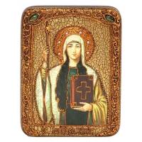 Подарочная икона Святая Равноапостольная Нина, просветительница Грузии на мореном дубе 15*20см 999-RTI-268m