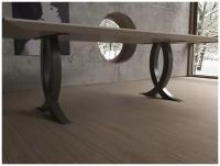 Дизайнерская опора для стола металлическая, подстолье уникальной формы (2 шт.)