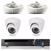 Комплект видеонаблюдения IP Ps-Link KIT-A202IP 2 камеры для помещения 2Мп