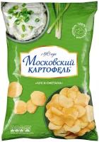 Чипсы Московский КАРТОФЕЛЬ картофельные, лук-сметана, 70 г, 12 уп