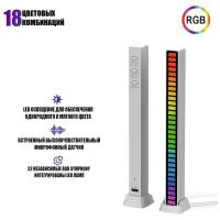 Светодиодная подсветка RGB D08 эквалайзер для музыки, белый