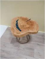 Деревянный журнальный стол из эпоксидной смол. Столик в стиле лофт из массива бука