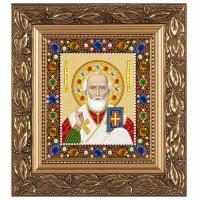 NOVA SLOBODA Набор для вышивания бисером иконы Св. Николай Чудотворец 13 х 15 см (Д6026)
