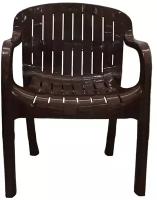 Кресло пластиковое Стандарт Пластик Летнее 81 x 48 x 61 см шоколадное