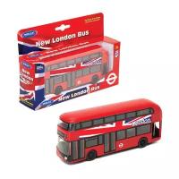 Металлическая модель автобус двухэтажный New London Bus Welly 15.5 см