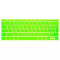 Накладка на клавиатуру для Macbook 12/Pro 13/15 2016 - 2019, без Touch Bar, Rus/Eu, Viva, силиконовая, зеленая