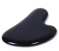 OptoWeek Скребок гуаша для массажа лица и шеи агат черный