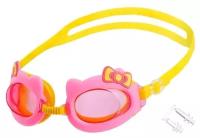 Очки для плавания ONLITOP «Бантик» + беруши, детские, цвет розовый