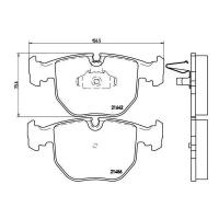 Дисковые тормозные колодки передние TRIALLI PF 4175 для BMW X5, BMW 5 series, Mercedes-Benz G-class, Mercedes-Benz Coupe (4 шт.)