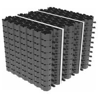Решетка газонная для организации парковки на газоне Gidrolica Eco Normal пластиковая (530х430х33мм), черная, кл. С250, в упаковке 10 штук для покрытия 2,2 метров квадратных