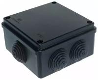 Коробка распределительная 40-0300-9005 для о/п безгалогенная (HF) черная 100х100х50, Промрукав