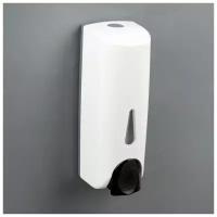 Диспенсер/дозатор для антисептика или жидкого мыла механический 370 мл, пластик, цвет белый