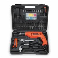 Набор инструментов с ударной дрелью Black & Decker Impact Drill Integrated Set 204694 Черный