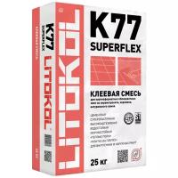 Клей для плитки и камня Litokol SuperFlex K77 серый 25 кг