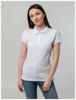 Поло женское рубашка футболка кофта женская с коротким рукавом Virma Premium Lady, белая, размер XL