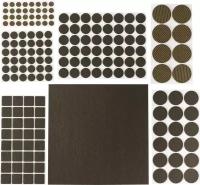 STAYER коричневый, самоклеящихся, 175 шт, набор мебельных накладок (40916-H175)