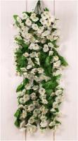 Искусственные цветы / Свисающие петунии длина -70 см. / Букет цветов / Искусственные растения / Белый