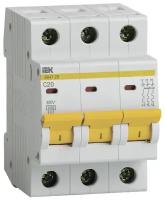 Комплект автоматических выключателей IEK ВА 47-29 3P (C) 4,5kA 20 А (упаковка 4 шт)